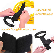 Load image into Gallery viewer, Heavy Duty Hoop/Loop Extension Cord Storage Strap with Carrying Handles 3 Sizes