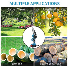 Load image into Gallery viewer, 6" Cordless Electric Rechargeable Chainsaw 2X Battery Wood Cutter Chain Saw Kit