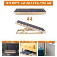 Load image into Gallery viewer, Foldable Dog Pet Ramp Adjustable Height Dogs Stairs for Bed Sofa Car 70cm/100cm