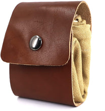 Load image into Gallery viewer, Foldable Foraging PU Leather Belt Canvas Pouch Fruit Picking Gathering Waist Bag