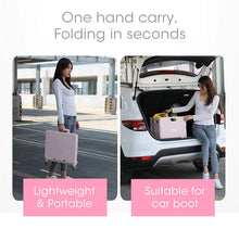 Load image into Gallery viewer, Folding Shopping Cart 65L Large Grocery Foldable Basket Trolley Storage Crate with Cover