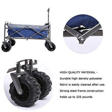 Load image into Gallery viewer, Big Wheels Heavy Duty Folding Beach Garden Wagon Cart Outdoor Camping Trolley
