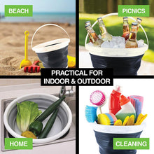 Load image into Gallery viewer, 10L Folding Collapsible Water Tank Bucket w/ Handles Car Camping Fishing Beach Picnic