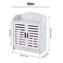 Load image into Gallery viewer, Wall Mounted Bathroom Cabinet Shelf Storage Rack with Doors
