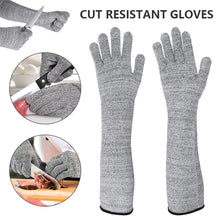 Load image into Gallery viewer, 1 Pair Cut Proof Anti-Cutting Resistant Gloves Long Sleeve Elbow Arm Safety Guard Protection