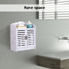 Load image into Gallery viewer, Wall Mounted Bathroom Cabinet Shelf Storage Rack with Doors