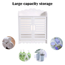 Load image into Gallery viewer, Wall Mounted Bathroom Cabinet Shelf Storage Rack with Doors