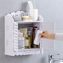 Load image into Gallery viewer, Wall Mounted Bathroom Cabinet Shelf Storage Rack with Doors