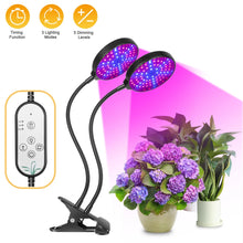 Load image into Gallery viewer, USB 2 Head LED Plant Grow Light Growing Lamp for Greenhouse Veg Flower