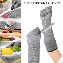 Load image into Gallery viewer, 1 Pair Cut Proof Anti-Cutting Resistant Gloves Long Sleeve Elbow Arm Safety Guard Protection