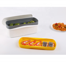 Load image into Gallery viewer, 2 IN 1 Microwave Food Pasta Maker & Steamer Cooker with Strainer