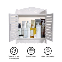 Load image into Gallery viewer, Wall Mounted Bathroom Cabinet Shelf Storage Rack with Doors