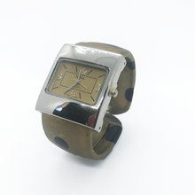 Load image into Gallery viewer, Quartz Bangle Bracelet Watch-Square-Brown-Black spots