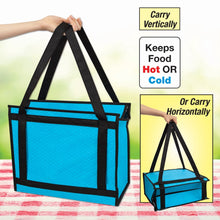 Load image into Gallery viewer, Folding Insulated Hot Cold Food Pizza Carry Delivery Caddy Bag
