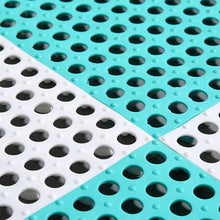 Load image into Gallery viewer, Pack of 4 DIY Anti Non Slip Interlocking Rubber Bath Shower Mat Rug Floor Tiles with Drain Holes Bathtub Bathroom