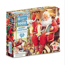 Load image into Gallery viewer, 1000PCS Merry Christmas Santa Large Jigsaw Puzzle Toy Game Kid Adult Gift Box