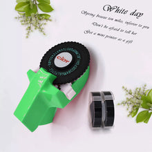 Load image into Gallery viewer, Handheld Label Embossing Maker Mini Letter Number Writer with 2 Tape Replacement for Home DIY Crafting (Black)