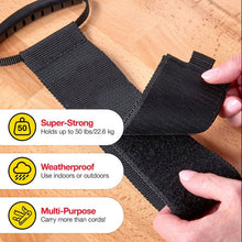 Load image into Gallery viewer, Heavy Duty Hoop/Loop Extension Cord Storage Strap with Carrying Handles 3 Sizes