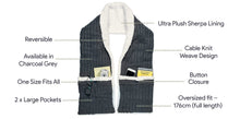 Load image into Gallery viewer, Ultra Plush Soft and Warm Comfortable Hoodie Scarf Blanket with Pockets - Grey