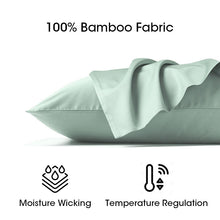 Load image into Gallery viewer, Set of 2 Queen Size 100% Bamboo Fabric Cooling Pillowcases Soft Silky Pillow Cases