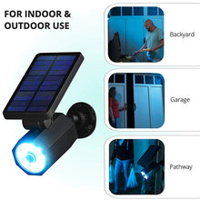 Load image into Gallery viewer, Solar Powered 8 LED PIR Motion Sensor Spotlight Garden Outdoor Security Light