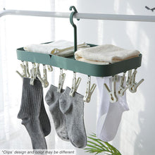 Load image into Gallery viewer, Multifunctional Foldable Hanger Clothes Socks Balcony Drying Racks