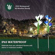 Load image into Gallery viewer, LED Solar Light Outdoor 4 Head Lily Garden Flower Waterproof Decorative Lamp
