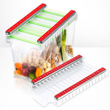 Load image into Gallery viewer, Refrigerator Hanging Storage Clip Sliding Rail Tray for Food Bag with 6 Zip Bags