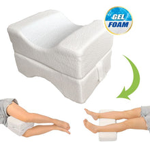 Load image into Gallery viewer, 2-in-1 Extendable Memory Foam Gel Leg Knee Pillow Comfortable Cushion for Side Sleepers, Pregnancy, Spine Alignment and Pain Relief