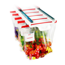 Load image into Gallery viewer, Refrigerator Hanging Storage Clip Sliding Rail Tray for Food Bag with 6 Zip Bags