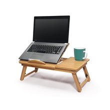 Load image into Gallery viewer, Foldable Portable Adjustable Deluxe Bamboo Laptop Bed Desk Computer Stand Table