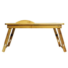 Load image into Gallery viewer, Foldable Portable Adjustable Deluxe Bamboo Laptop Bed Desk Computer Stand Table