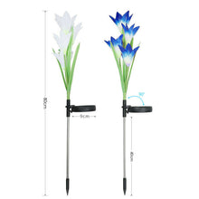 Load image into Gallery viewer, LED Solar Light Outdoor 4 Head Lily Garden Flower Waterproof Decorative Lamp