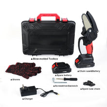 Load image into Gallery viewer, Mini Cordless Electric Rechargeable Chainsaw 2X Battery Wood Cutter Chain Saw Kit