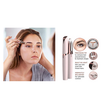 Load image into Gallery viewer, Electric Eyebrow Epilator Trimmer Hair Remover Shaper Shaver Blade Razer LED