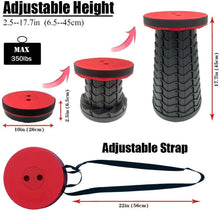 Load image into Gallery viewer, Portable Telescopic Collapsible Folding Stool Seat Hiking Camping Fishing Chair