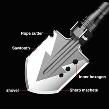 Load image into Gallery viewer, Multifunction Tactical Shovel Outdoor Folding Camping Military Survival Tools