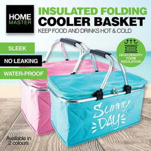 Load image into Gallery viewer, Bag Insulated Cooler With Padded Carry Handles Pink / Blue 48cm x 28cm x 24cm