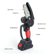 Load image into Gallery viewer, Mini Cordless Electric Rechargeable Chainsaw 2X Battery Wood Cutter Chain Saw Kit