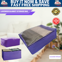 Load image into Gallery viewer, Foldable Lavender Organizer Blanket Storage Bag Container