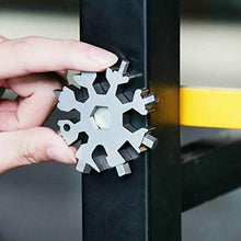 Load image into Gallery viewer, 18 in 1 Stainless Multi-Tool Snowflake Wrench Screwdriver Bottle Opener Keychain