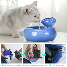 Load image into Gallery viewer, Automatic Electric Pet Cat Dog Ceramic Bowl Drinking Water Fountain with Filter