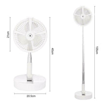 Load image into Gallery viewer, Folding Retractable Fan Cordless USB Charging Floor Fan Lamp Power Bank