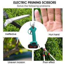 Load image into Gallery viewer, 48V Cordless Rechargeable Electric Pruning Shears Branch Cutter with 2 Battery