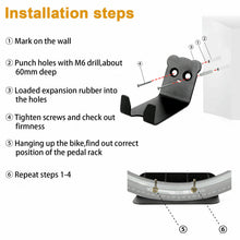 Load image into Gallery viewer, Bike Rack Pedal Hook Wall Mount Hanger Wheel Holder Display Storage Brackets