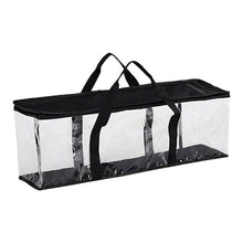 Load image into Gallery viewer, Large Clear CD Book Storage Holder Easy Zip Closure Carry Bag Organizer