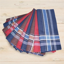Load image into Gallery viewer, 12 PCS Men's Plain Cotton Square Formal Handkerchiefs Set