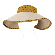 Load image into Gallery viewer, Polka Dot Women Roll Up Hat Wide Brim Floppy Sun Visor Hats Open Top Summer
