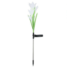 Load image into Gallery viewer, LED Solar Light Outdoor 4 Head Lily Garden Flower Waterproof Decorative Lamp