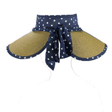 Load image into Gallery viewer, Polka Dot Women Roll Up Hat Wide Brim Floppy Sun Visor Hats Open Top Summer